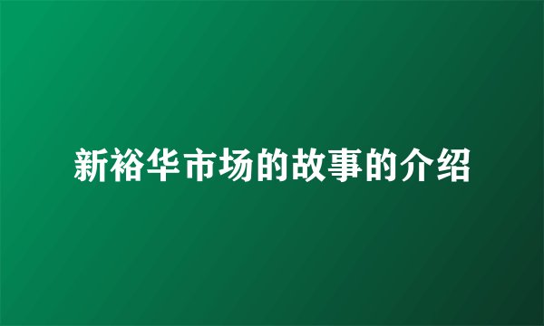 新裕华市场的故事的介绍