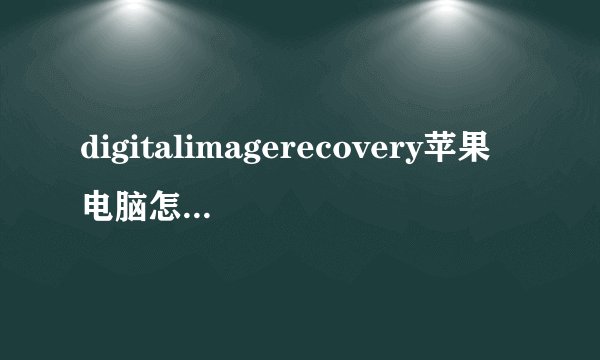 digitalimagerecovery苹果电脑怎么下载？
