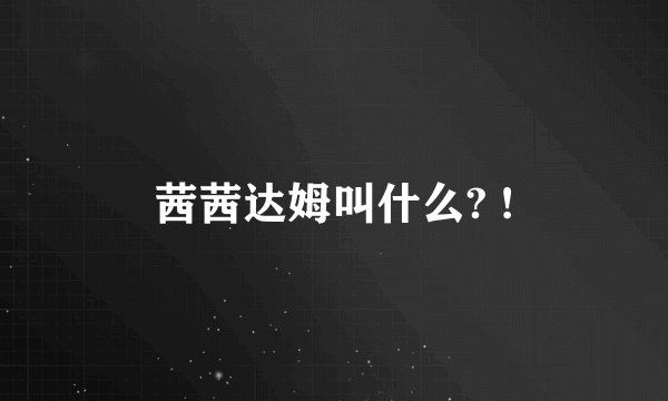 茜茜达姆叫什么? !