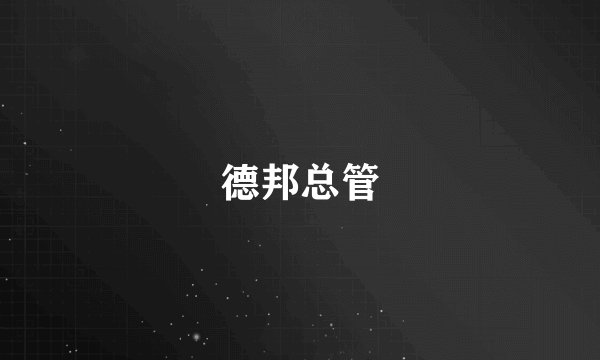 德邦总管