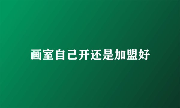 画室自己开还是加盟好
