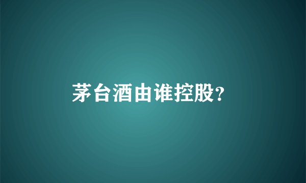 茅台酒由谁控股?