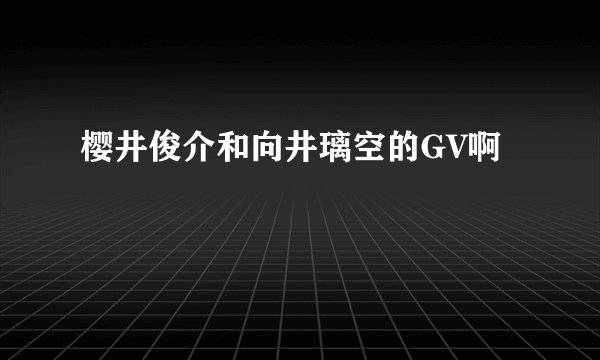 樱井俊介和向井璃空的GV啊