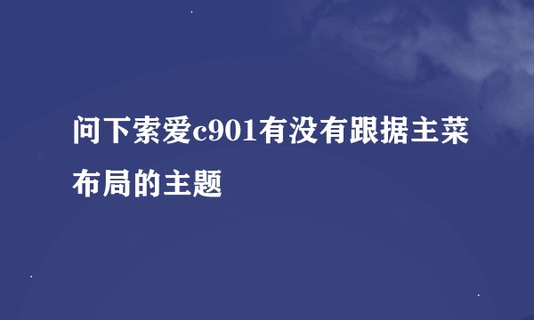 问下索爱c901有没有跟据主菜布局的主题