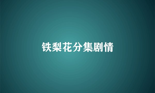 铁梨花分集剧情