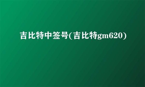 吉比特中签号(吉比特gm620)