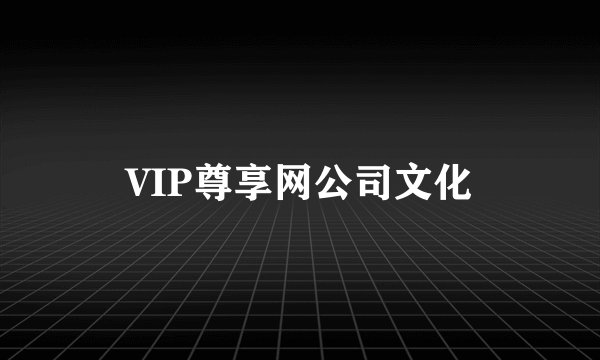 VIP尊享网公司文化