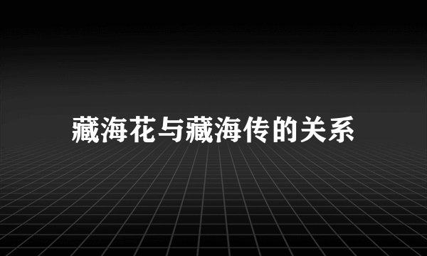 藏海花与藏海传的关系