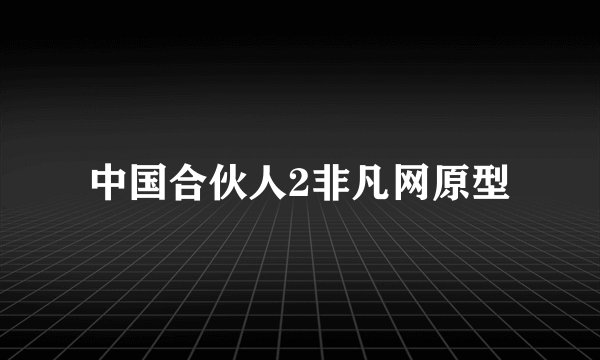 中国合伙人2非凡网原型