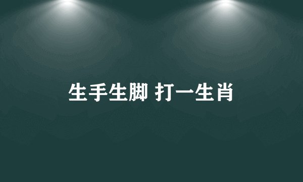 生手生脚 打一生肖