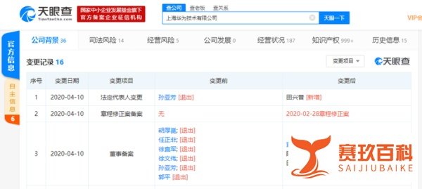 任正非卸任上海华为技术有限公司董事 孙亚芳卸任法定代表人、董事长