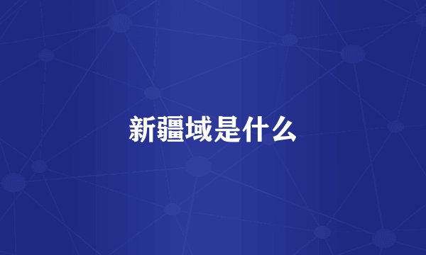 新疆域是什么