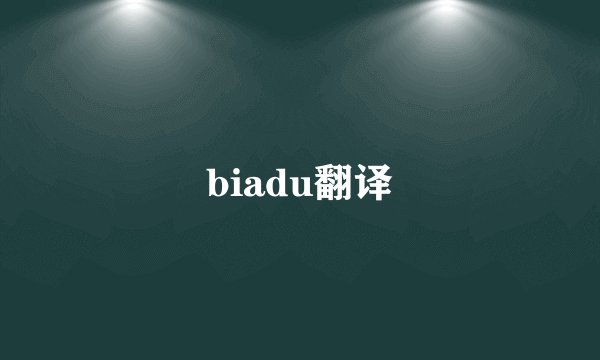 biadu翻译