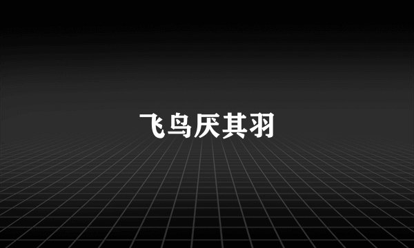 飞鸟厌其羽