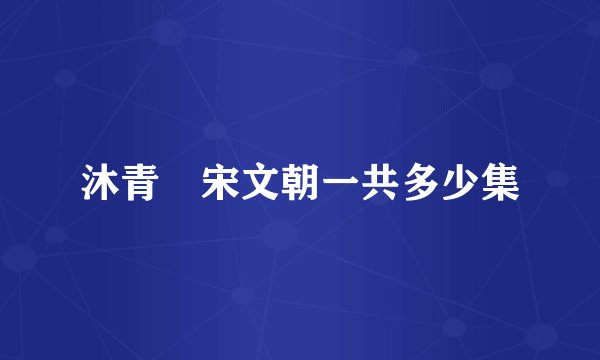沐青婈宋文朝一共多少集