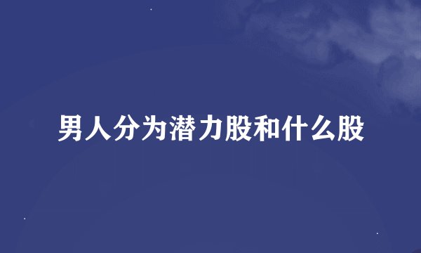 男人分为潜力股和什么股