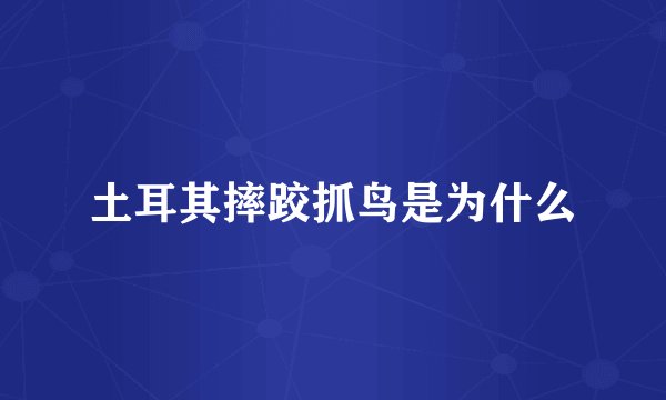 土耳其摔跤抓鸟是为什么