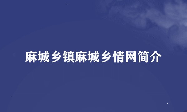 麻城乡镇麻城乡情网简介