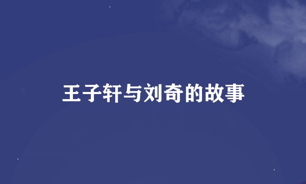 王子轩与刘奇的故事