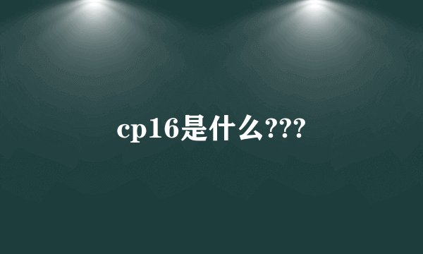 cp16是什么???