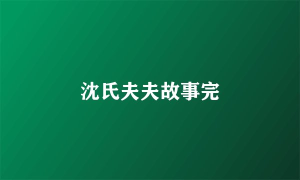 沈氏夫夫故事完