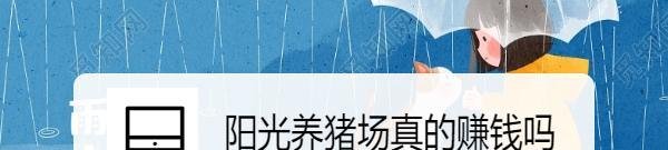 阳光养猪场真的赚钱吗