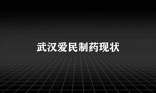 武汉爱民制药现状
