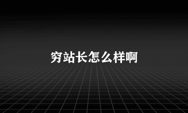 穷站长怎么样啊