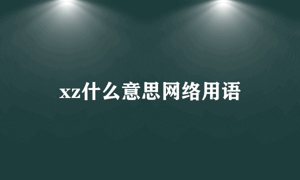 xz什么意思网络用语