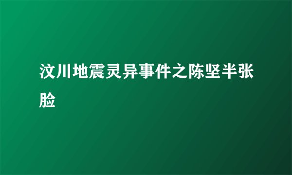 汶川地震灵异事件之陈坚半张脸