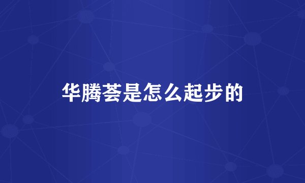 华腾荟是怎么起步的