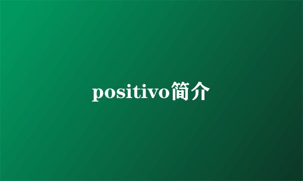 positivo简介