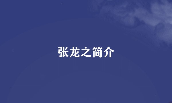 张龙之简介