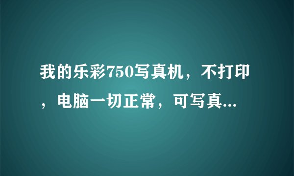 我的乐彩750写真机，不打印，电脑一切正常，可写真机就是一动不动。