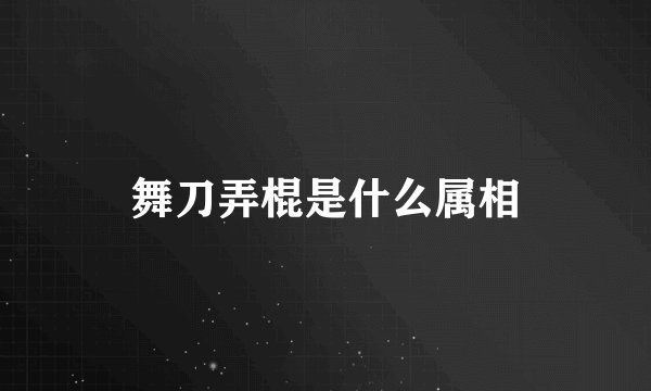 舞刀弄棍是什么属相