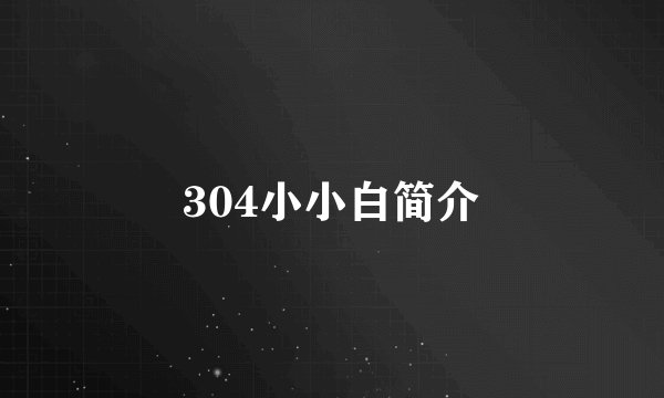 304小小白简介