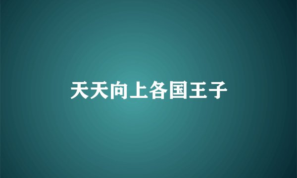 天天向上各国王子