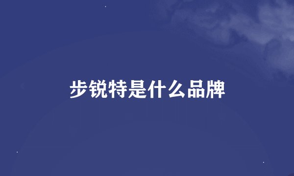 步锐特是什么品牌