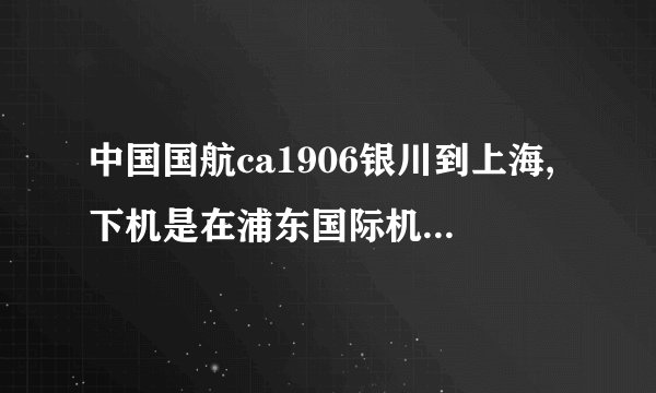 中国国航ca1906银川到上海,下机是在浦东国际机场的几号航站楼？？...