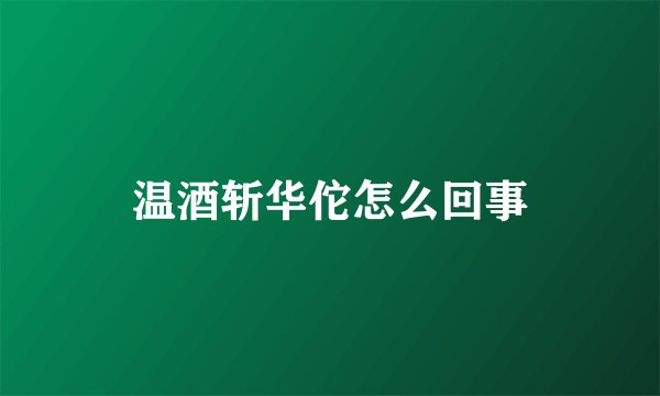 温酒斩华佗怎么回事