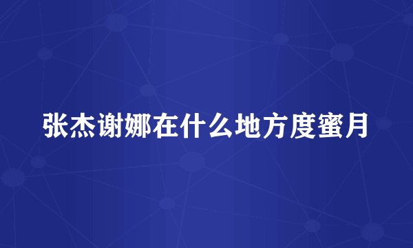 张杰谢娜在什么地方度蜜月