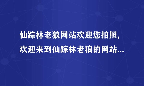 仙踪林老狼网站欢迎您拍照,欢迎来到仙踪林老狼的网站——拍照留念