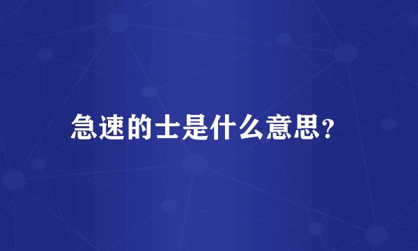 急速的士是什么意思？