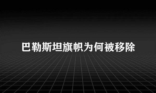 巴勒斯坦旗帜为何被移除