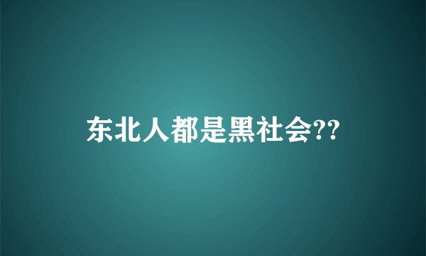 东北人都是黑社会??