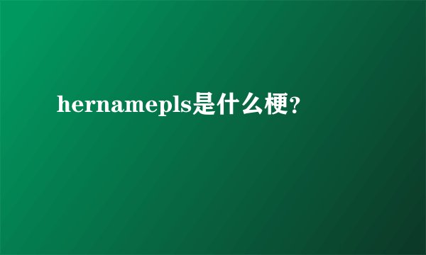 hernamepls是什么梗？