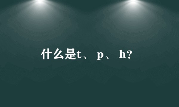 什么是t、 p、 h？