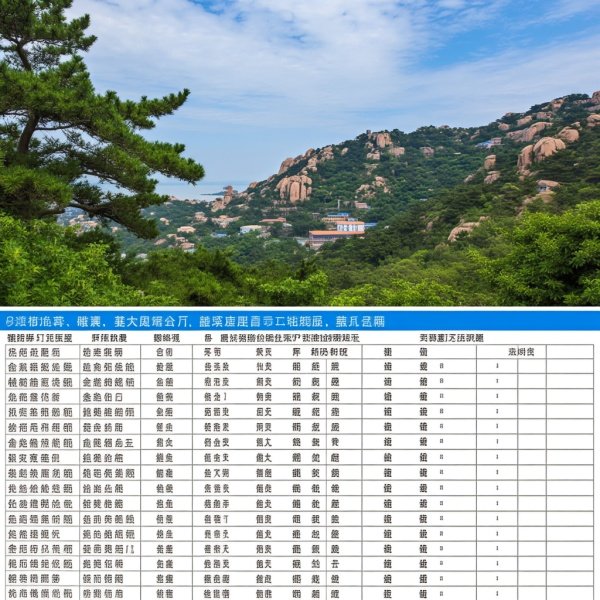 普陀山收费价目表
