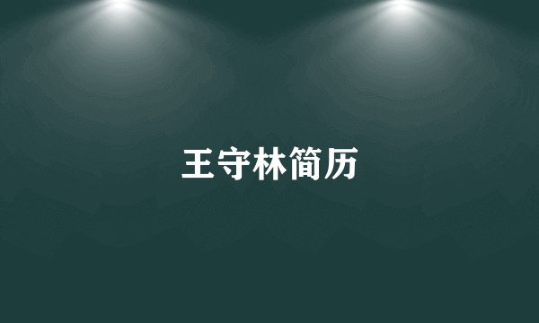 王守林简历