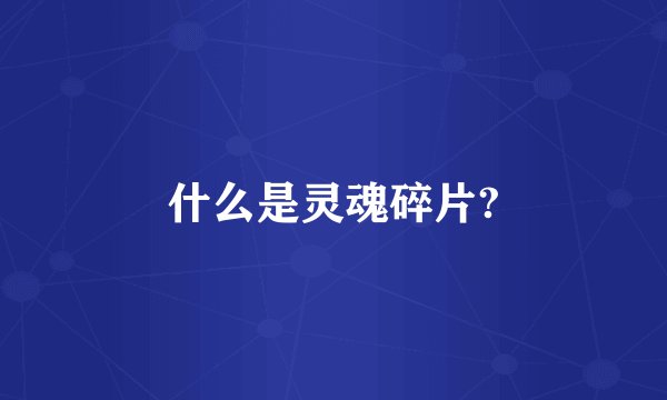 什么是灵魂碎片?
